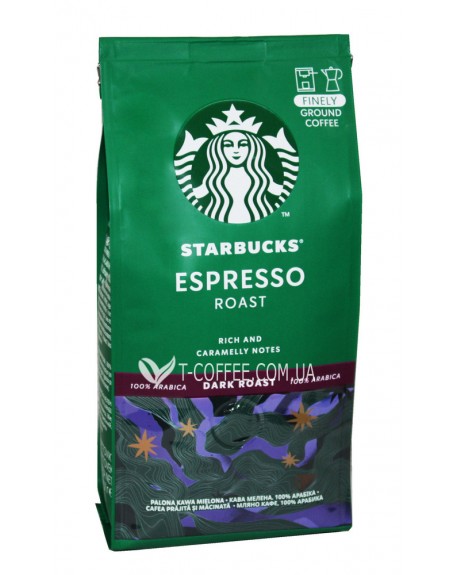 Кава STARBUCKS Espresso мелена 200 г (7613037204438)