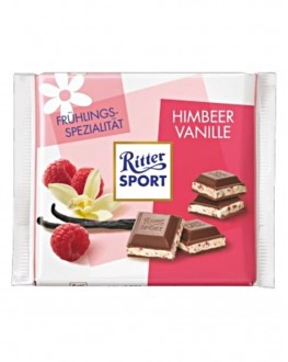 Шоколад RITTER SPORT Himbeer Vanille Молочний Малина Ваніль 100 г