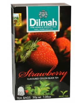 Чай DILMAH Black Tea Strawberry Полуниця 20 x 1,5 г (9312631142228)