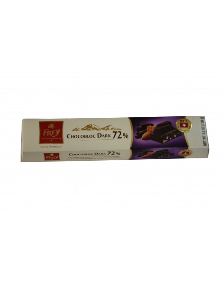 Шоколад FREY Chocobloc Dark 72% чорний з медово-мигдалевою нугою 100 г