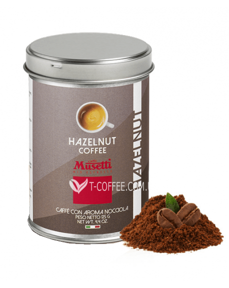 Кава MUSETTI Hazelnut ароматизована мелена 125 г ж/б (8004769246039)