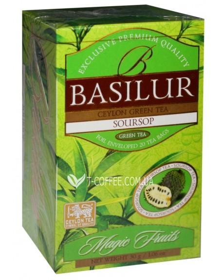 Чай BASILUR Soursop Саусеп - Чарівні Фрукти 25 х 1,5 г (4792252935587)