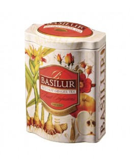 Чай BASILUR Red Hot Ginger Tea Палаючий Імбир - Фруктові Коктейлі 100 г ж/б (4792252918030)
