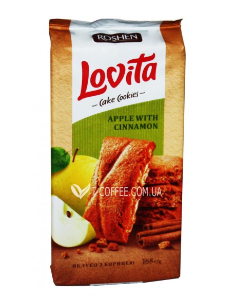 Печиво ROSHEN Lovita Apple Cinnamon Яблуко Кориця 168 г (4823077634178)