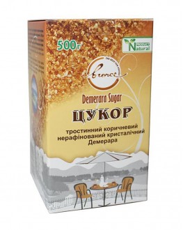 Цукор тростинний коричневий нерафінований кристалічний Demerara 500 г