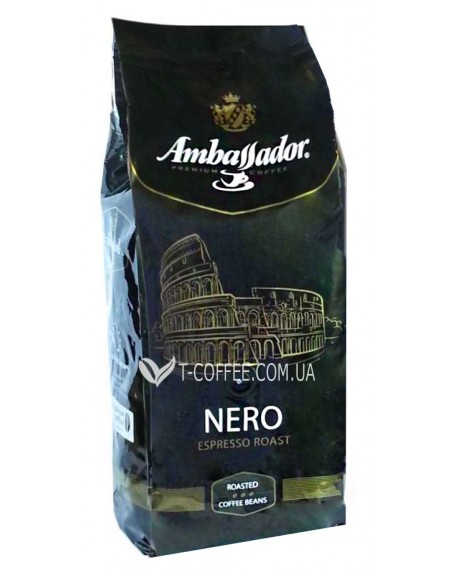 Кава AMBASSADOR Nero зернова 1 кг Німеччина (4051146000962)