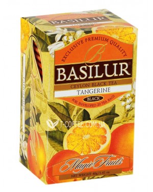 Чай BASILUR Tangerine Мандарин - Чарівні Фрукти 20 х 2 г (4792252920873) фото
