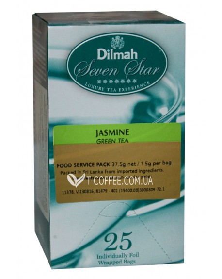 Чай DILMAH Seven Star Green Tea Jasmine Жасмин 25 x 1,5 г