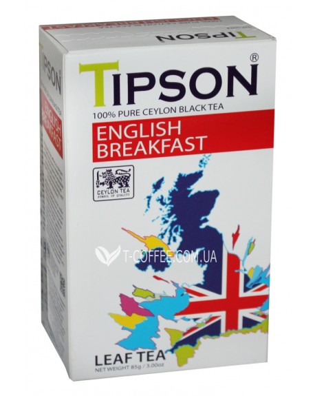 Чай TIPSON English Breakfast Англійський Сніданок 85 г к/п (4792252931725)