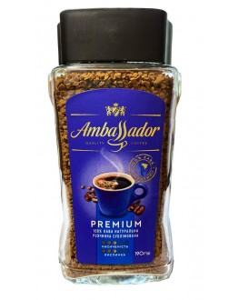 Кава AMBASSADOR Premium розчинна 190 г скл.б.
