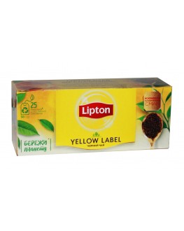 Чай LIPTON Yellow Label Чорний 25 x 2 г (4823084200038)