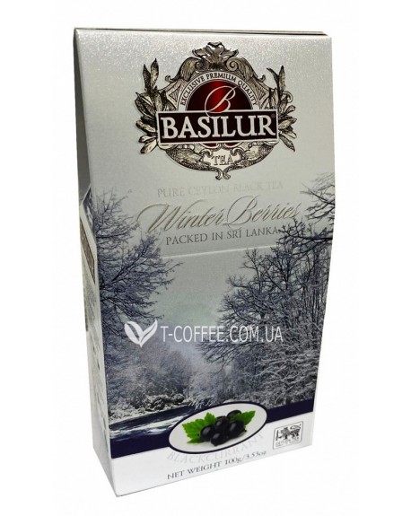 Чай BASILUR Blackcurrant Чорна Смородина - Зимові Ягоди 100 г к/п (4792252941540)