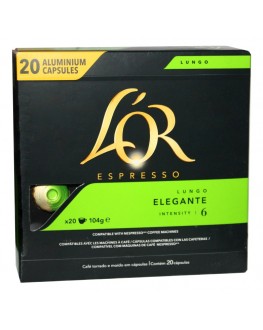Кава L'OR Nespresso Espresso Elegante Lungo в капсулах 20 х 5,2 г (8711000377239)