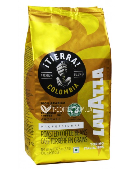 Кава LAVAZZA Tierra Colombia Aromatic зернова 1 кг (8000070017412)